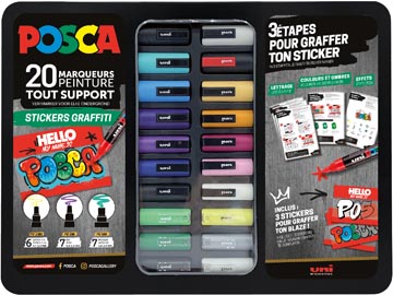 Koffer Met 20 Markers - Stickers Graffiti