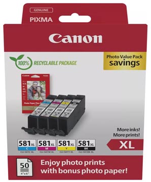 Canon Pgi580+Cli581 Pixma Ts Tr Inkt (5) Cmyk Pbk W/O Sec Cardboard