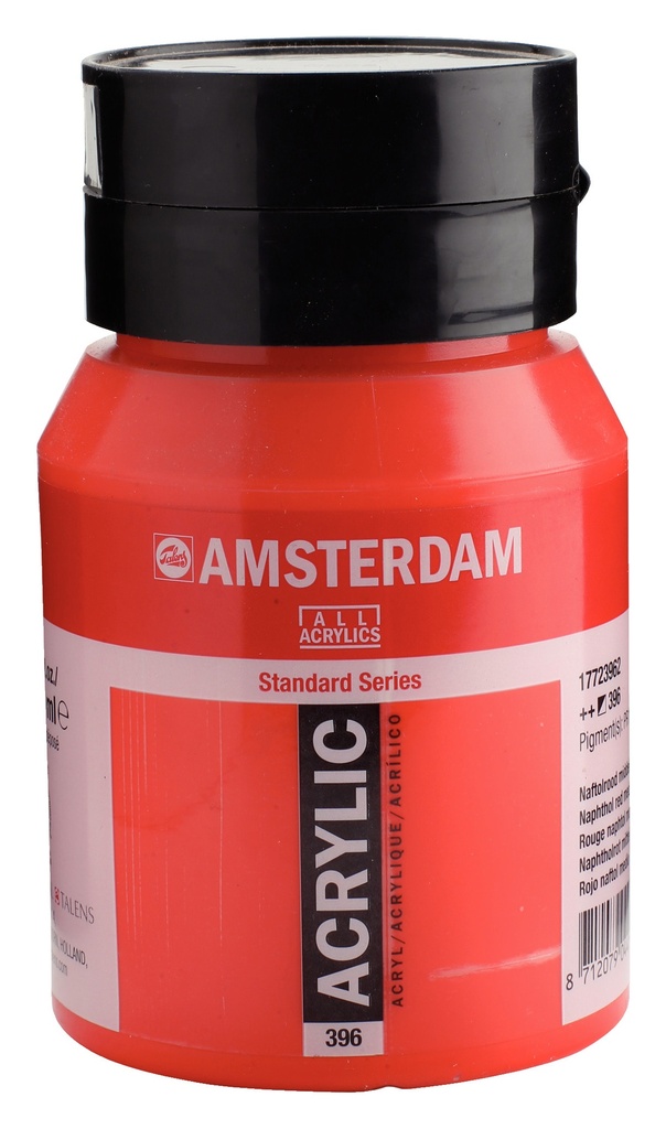 Standard Series acrylverf pot 500 ml Naftolrood Middel 396