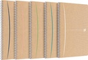 Oxford Touareg spiraalschrift, 180 bladzijden, ft A4, geruit 5 mm, geassorteerde kleuren