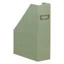 Rhodiarama Tijdschriftenhouder In Italiaans Kunstleer 10X25X31 Cm - Celadon 