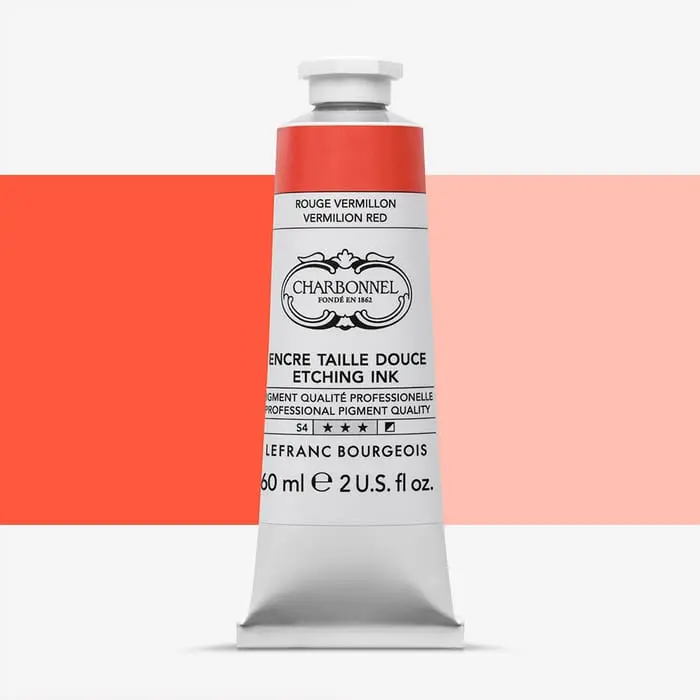 charbonnel etsinkt rouge vermillon (vermiljoenrood), tube 60ml #301527