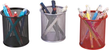 Q-Connect Pennenpotje, Mesh Metaal, Zwart