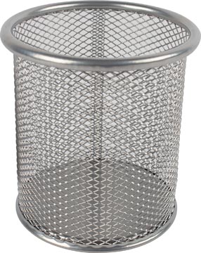 Q-Connect Pennenpotje, Mesh Metaal, Zilver