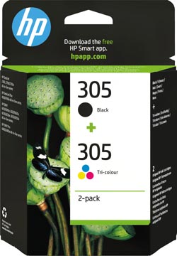 Hp305 Dj Inkt (2) Zwart-Kleur 120/100Pagina'S 2/2Ml