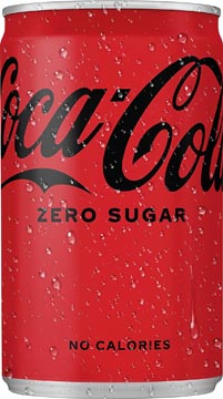 Coca-Cola Zero Frisdrank, Mini Blik Van 15 Cl, Pak Van 24 Stuks