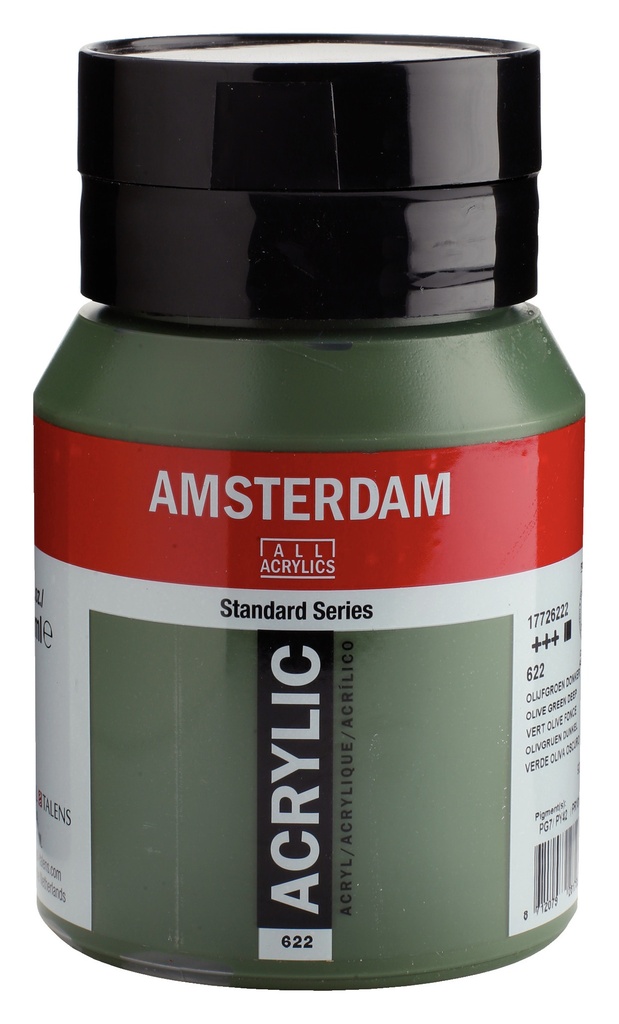 Standard Series acrylverf pot 500 ml Olijfgroen Donker 622