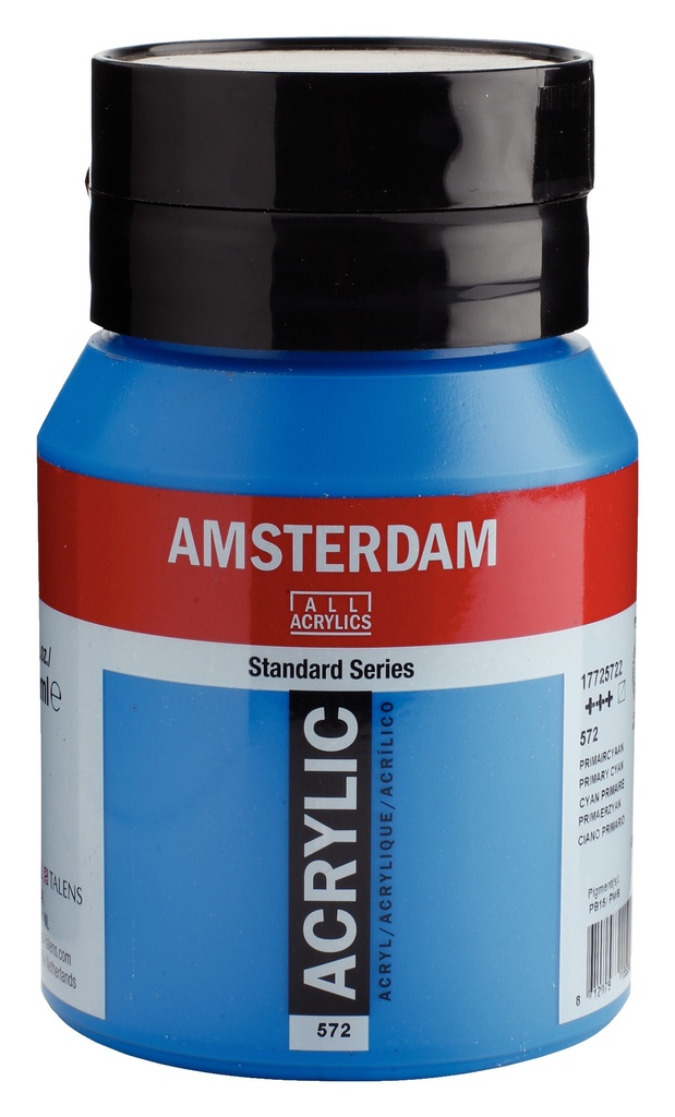 Standard Series acrylverf pot 500 ml Primaircyaan 572