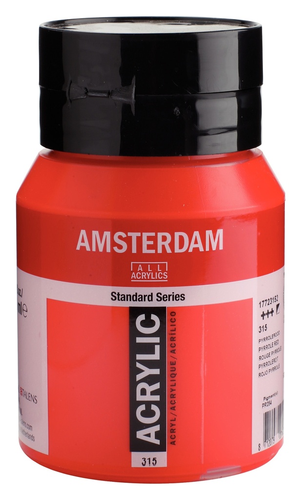 Standard Series Acrylverf Pot 500 Ml Pyrrolerood 315