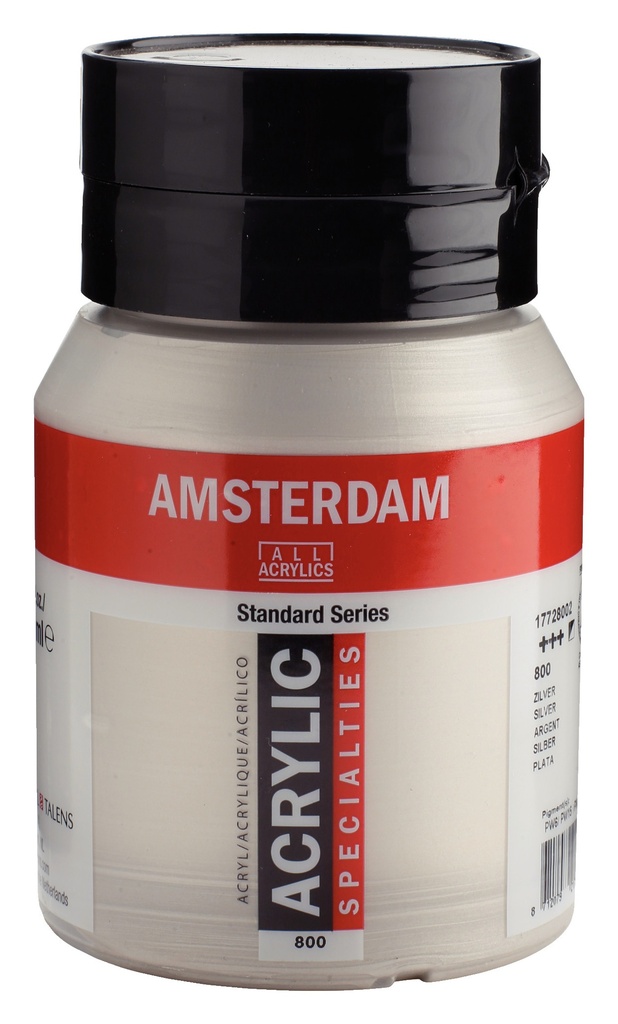 Standard Series Acrylverf Pot 500 Ml Zilver 800
