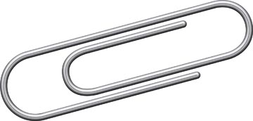 Paperclip Kangaro 25 Mm, Rond, Doosje À 1000 Stuks, Verzinkt