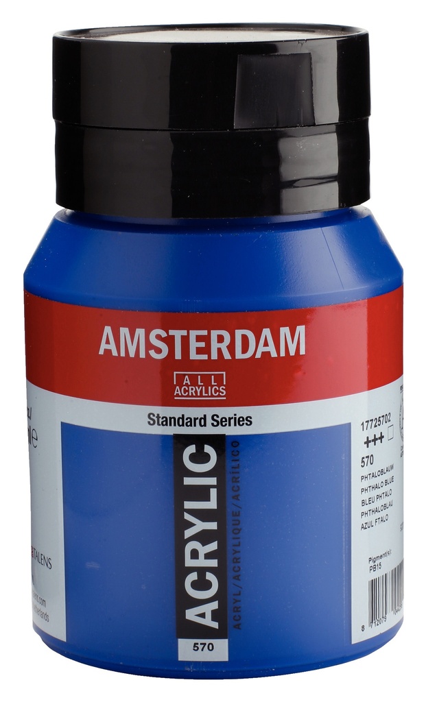 Standard Series acrylverf pot 500 ml Phtaloblauw 570