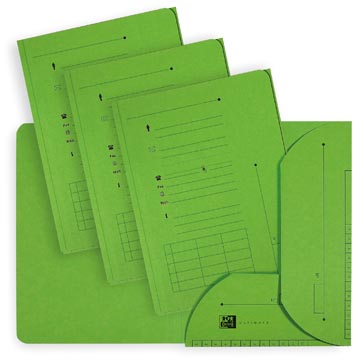 Oxford Ultimate Dossiermap, Formaat A4, Uit Karton, Met 2 Kleppen, Pak Van 25 Stuks, Groen