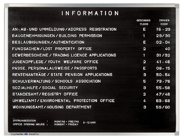 Letterbord Legamaster Premium 30X40Cm Rubberprofiel