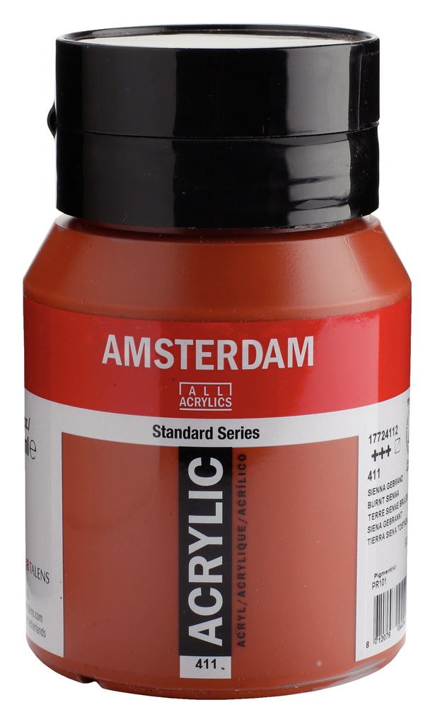 Standard Series acrylverf pot 500 ml Sienna Gebrand 411