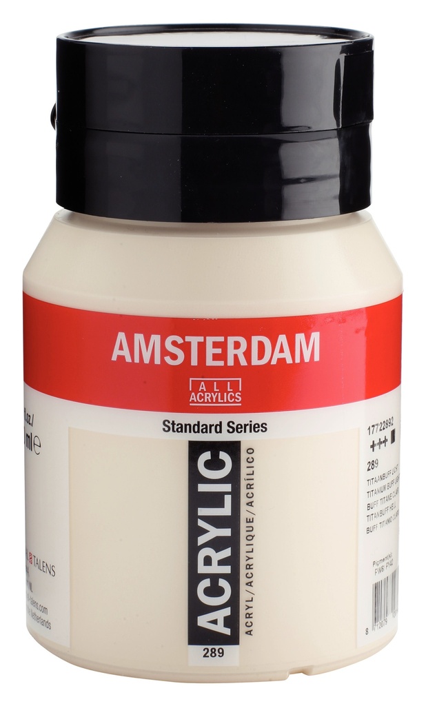 Standard Series acrylverf pot 500 ml Titaanbuff Licht 289