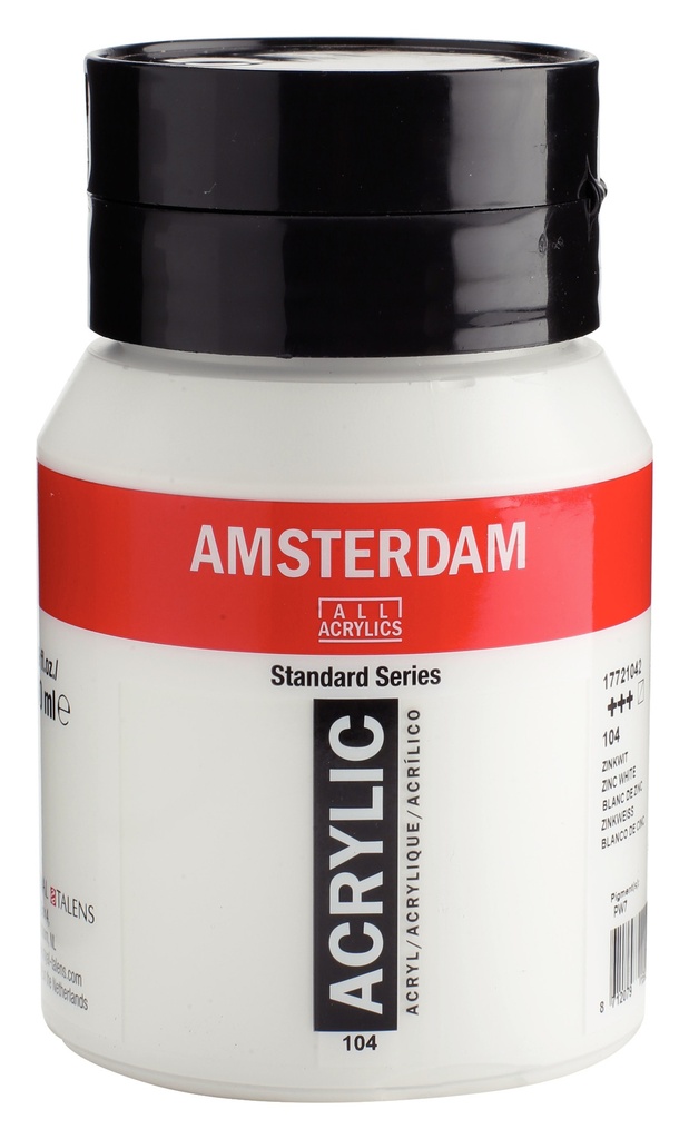 Standard Series Acrylverf Pot 500 Ml Zinkwit 104