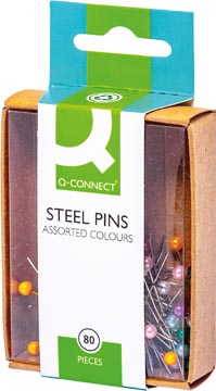 Q-Connect Spelden 3 X 30 Mm Vernikkeld Doos Van 80 Stuks