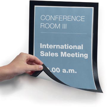 Durable Duraframe Magnetic A4 Zwart, In Ophangbare Etui