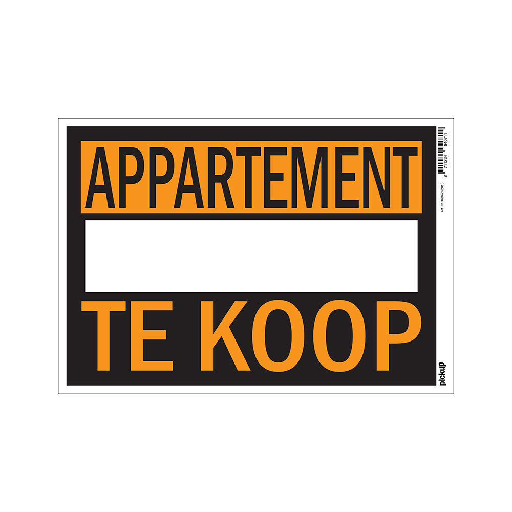 affiche appartement te koop - 230x330 mm kunststof