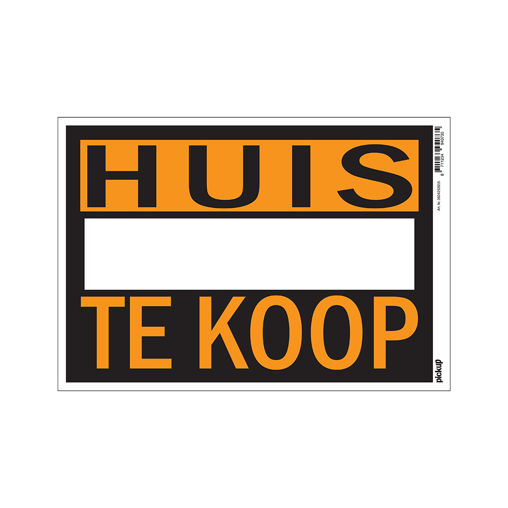 Affiche huis te koop - 230x330 mm kunststof