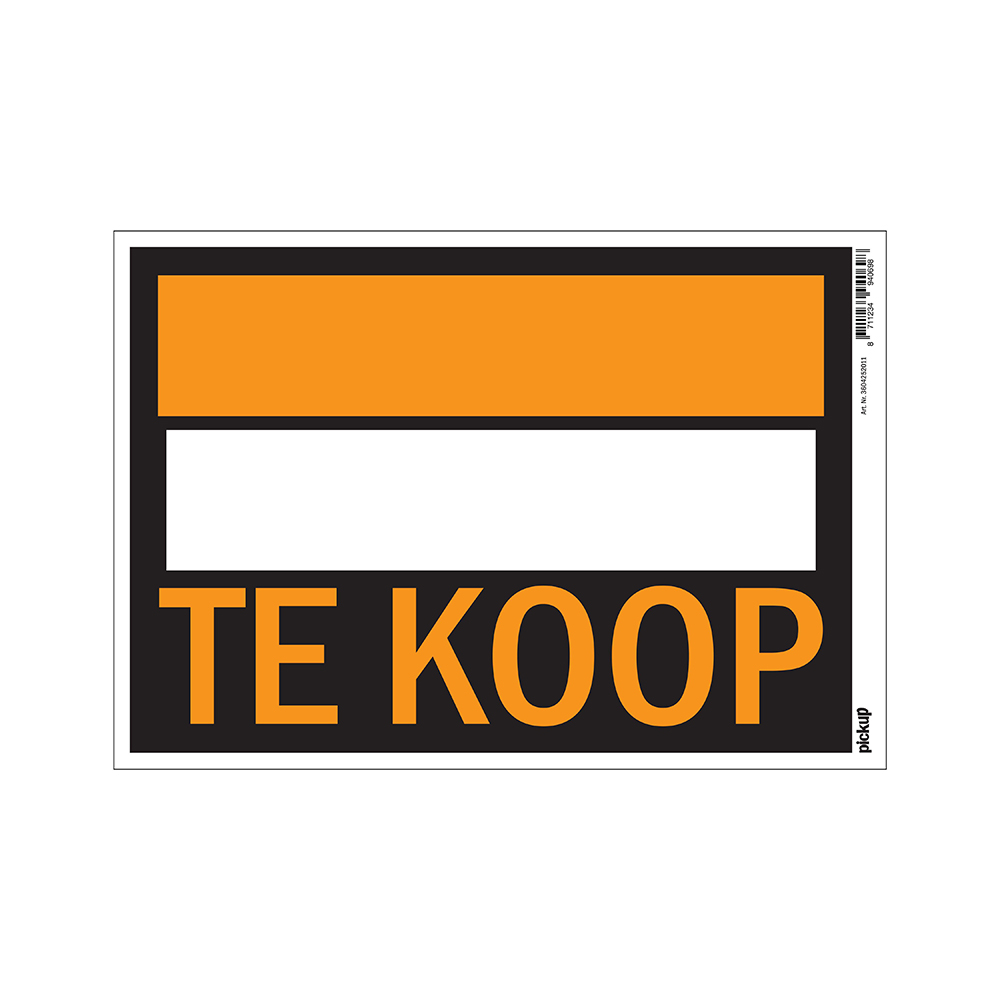 affiche te koop - 230x330 mm kunststof