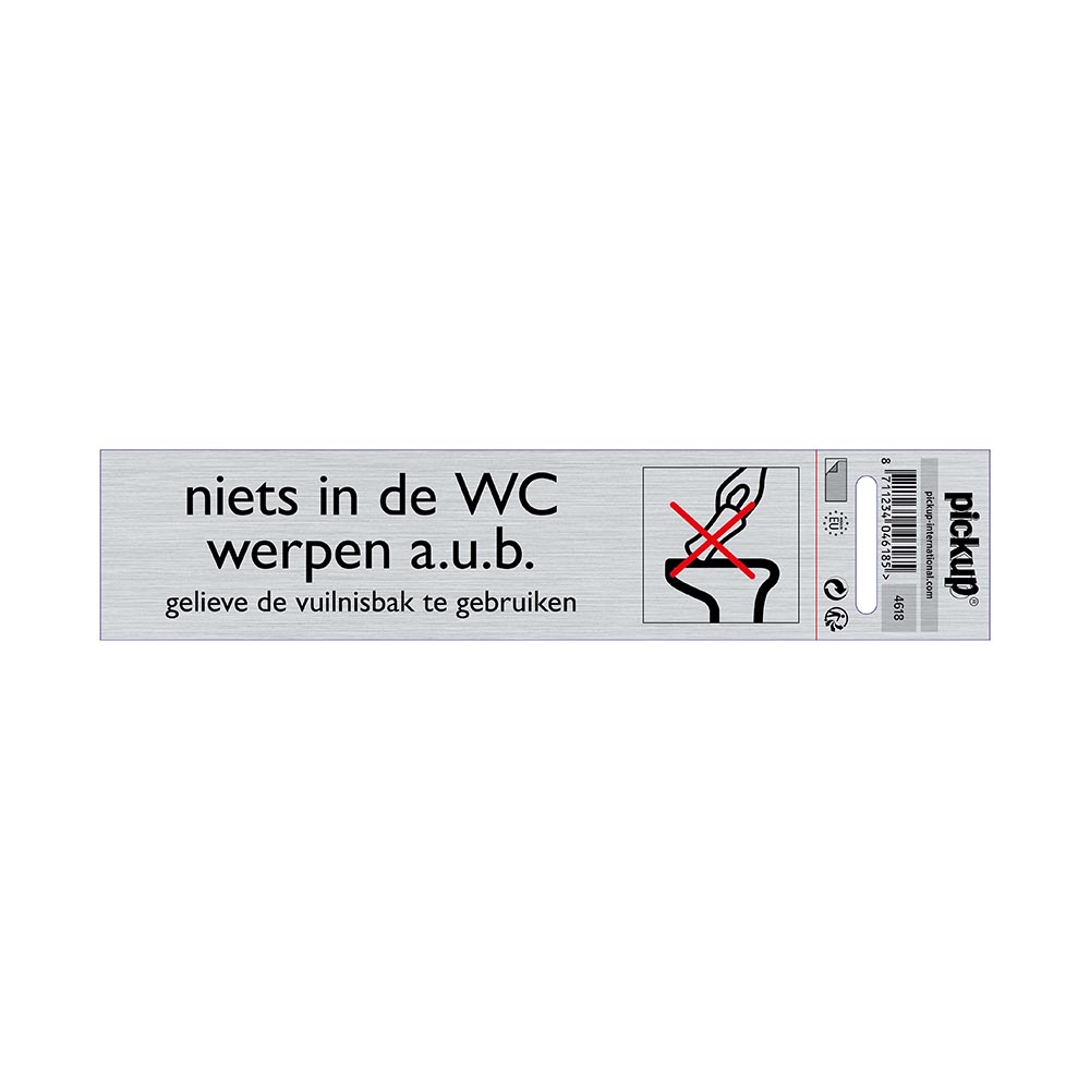 bord alulook bellen - 80x80 mm zelfklevend
