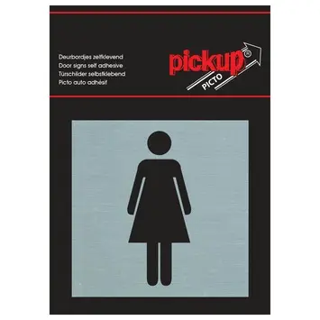 Bord alulook dames - 80x80 mm zelfklevend
