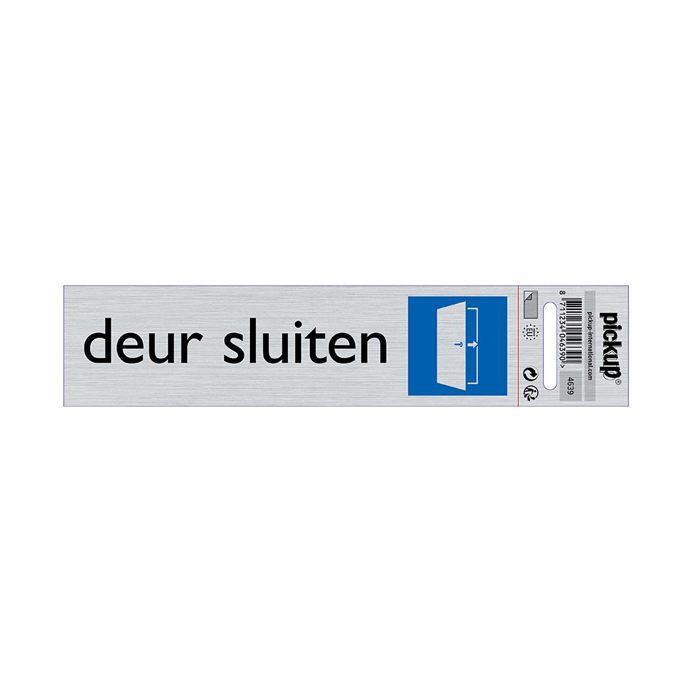 bord alulook deur sluiten - 165x44 mm zelfklevend