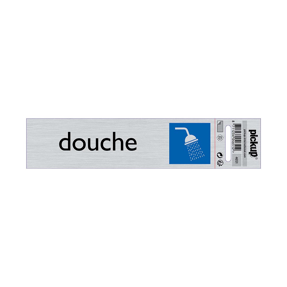 bord alulook douche - 165x44 mm zelfklevend