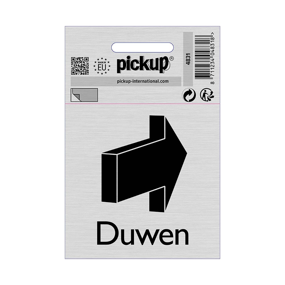 bord alulook duwen - 80x80 mm zelfklevend