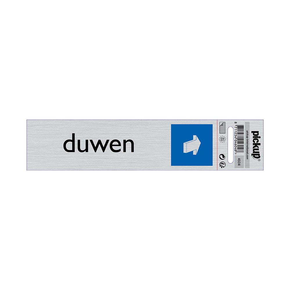 Bord alulook duwen liggend - 165x44 mm zelfklevend