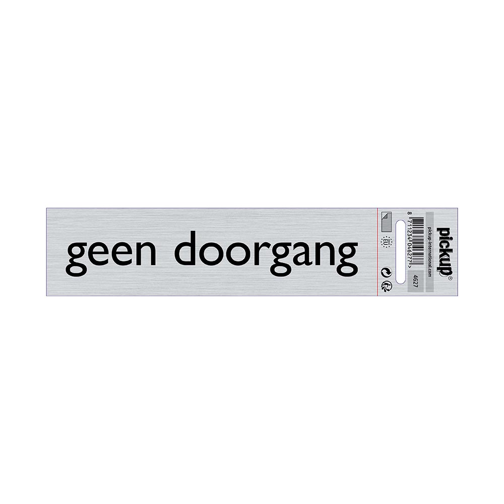 bord alulook geen doorgang - 165x44 mm zelfklevend
