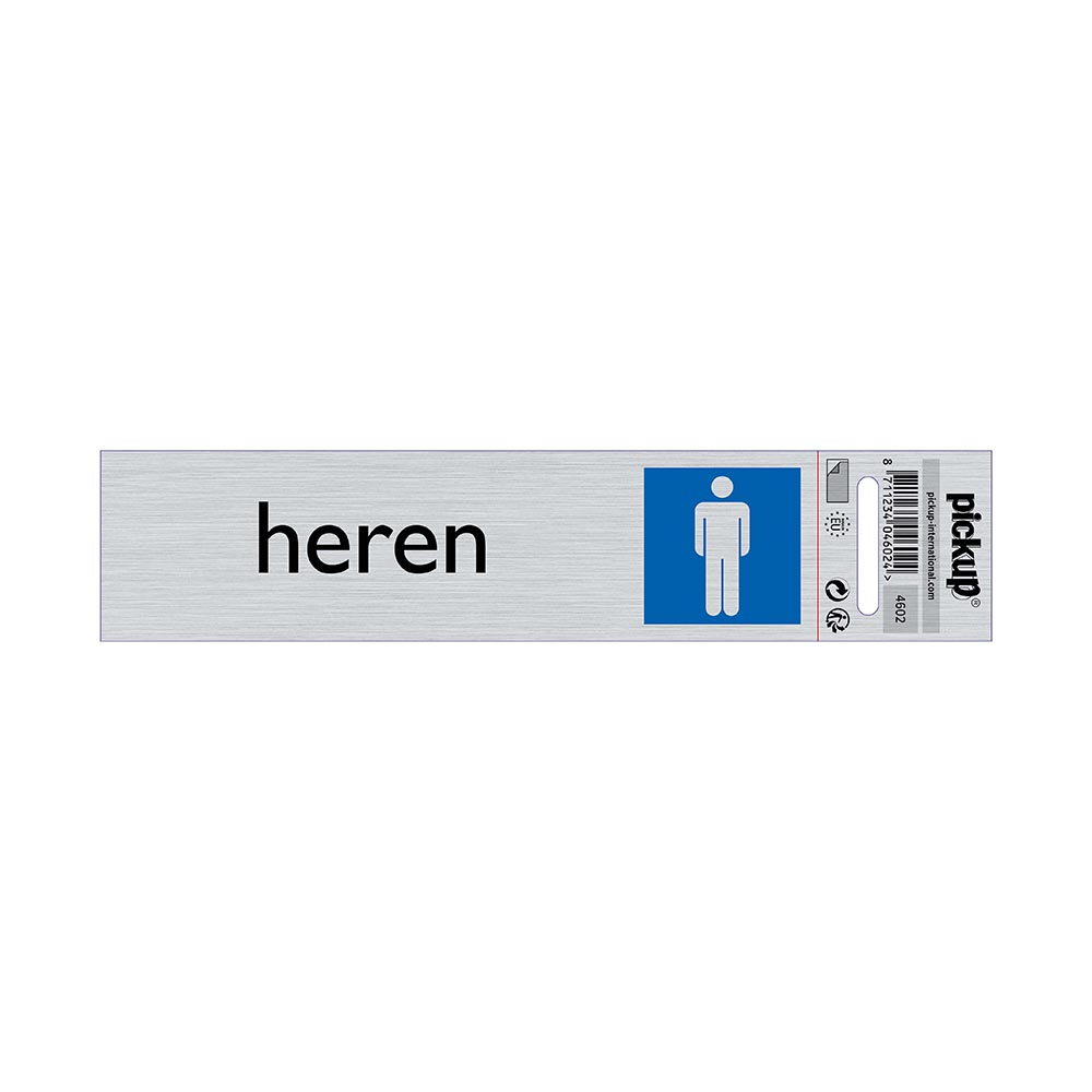 bord alulook heren - 165x44 mm zelfklevend
