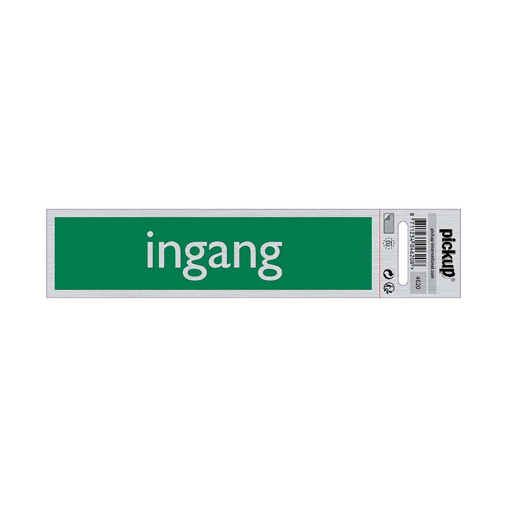 bord alulook ingang - 165x44 mm zelfklevend