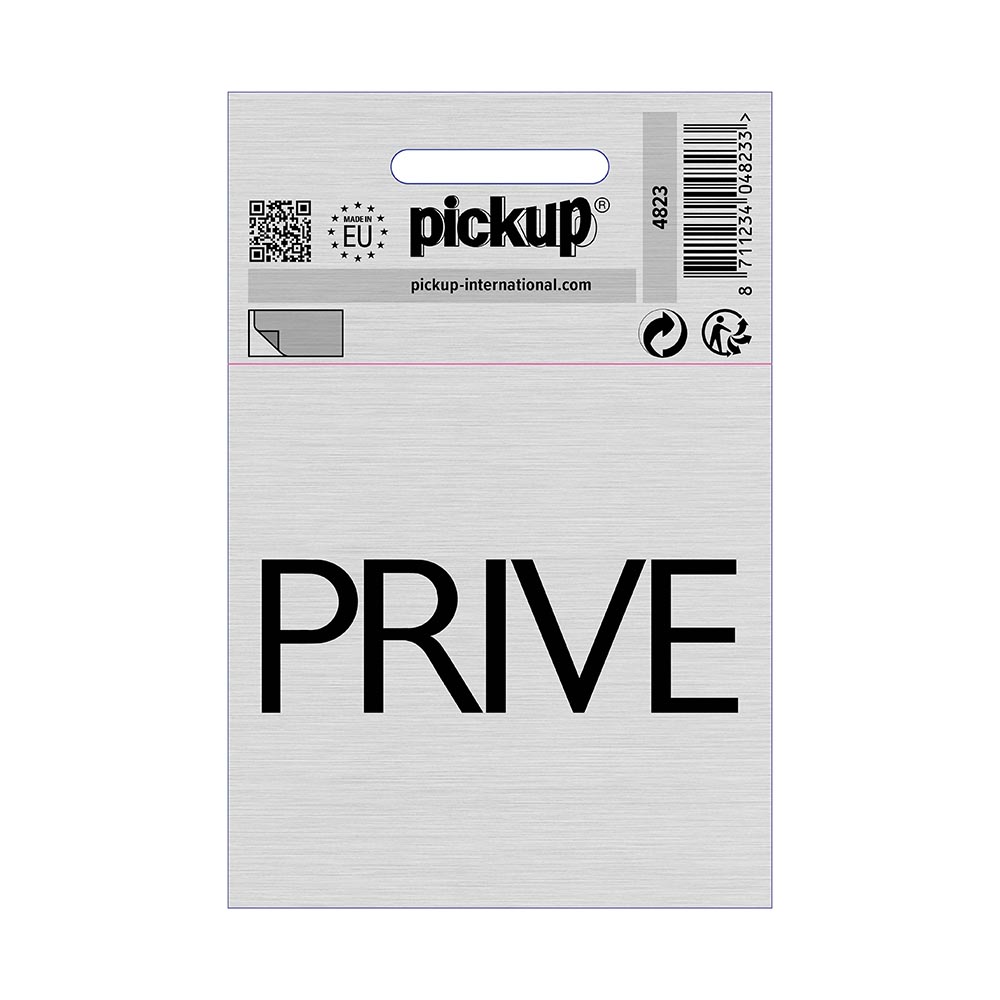 bord alulook prive - 80x80 mm zelfklevend