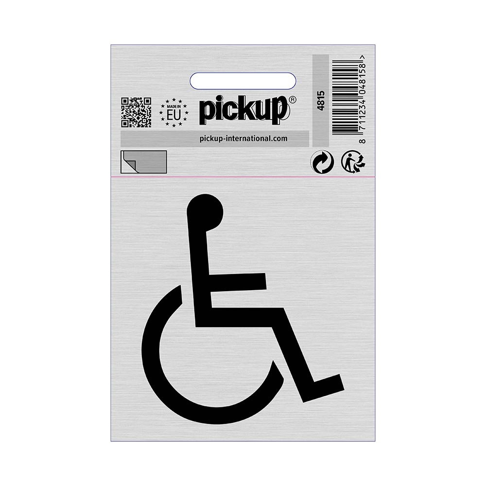 bord alulook toegankelijk voor rolstoel - 80x80 mm zelfklevend