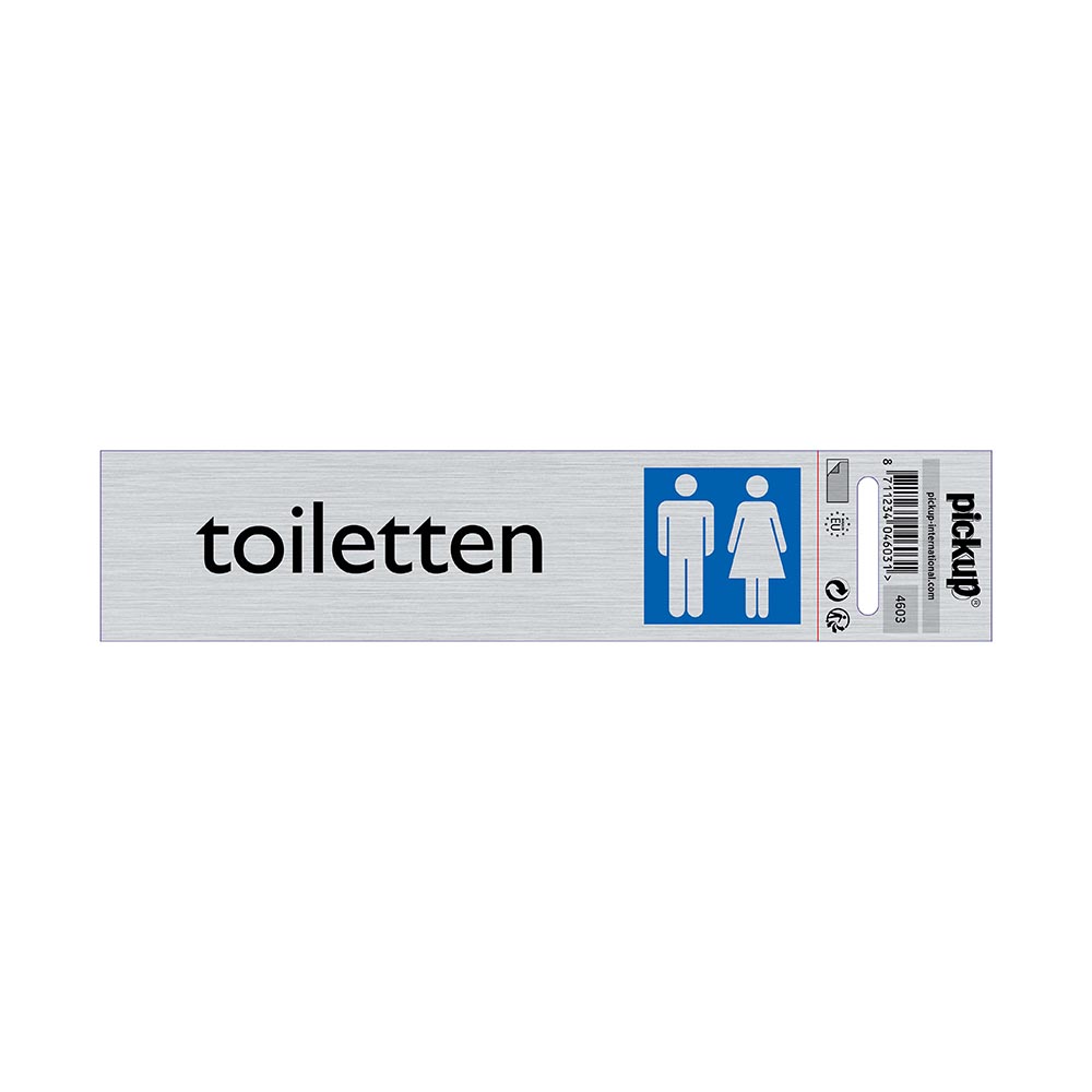 bord alulook toiletten - 165x44 mm zelfklevend