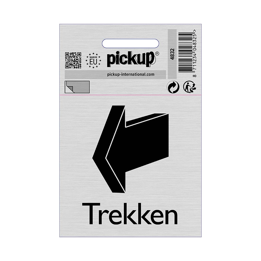 bord alulook trekken - 80x80 mm zelfklevend
