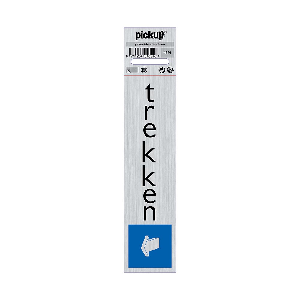 bord alulook trekken staand - 165x44 mm zelfklevend