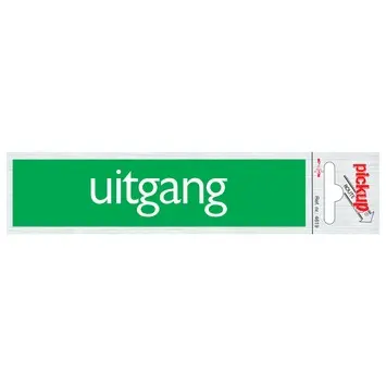 Bord alulook uitgang - 165x44 mm zelfklevend