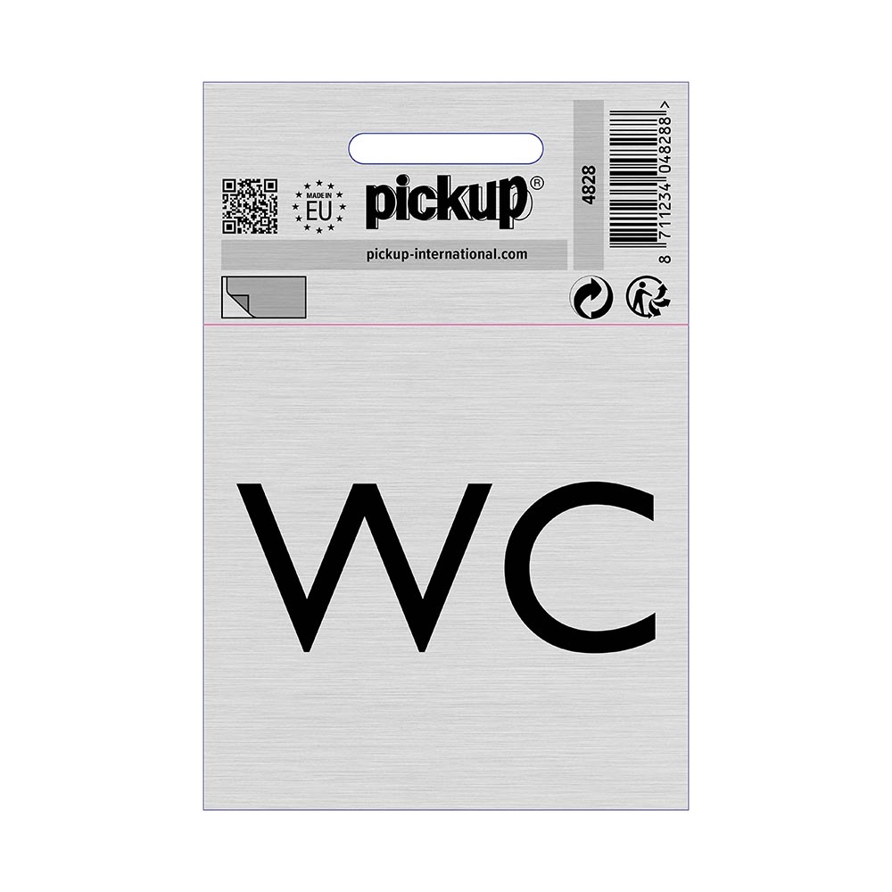 bord alulook wc - 80x80 mm zelfklevend