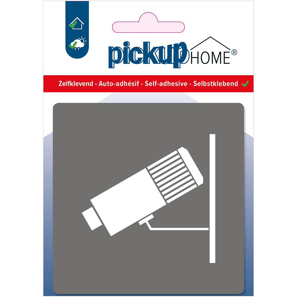 bord camerabewaking grijs - 90x90x3 mm acrylaat