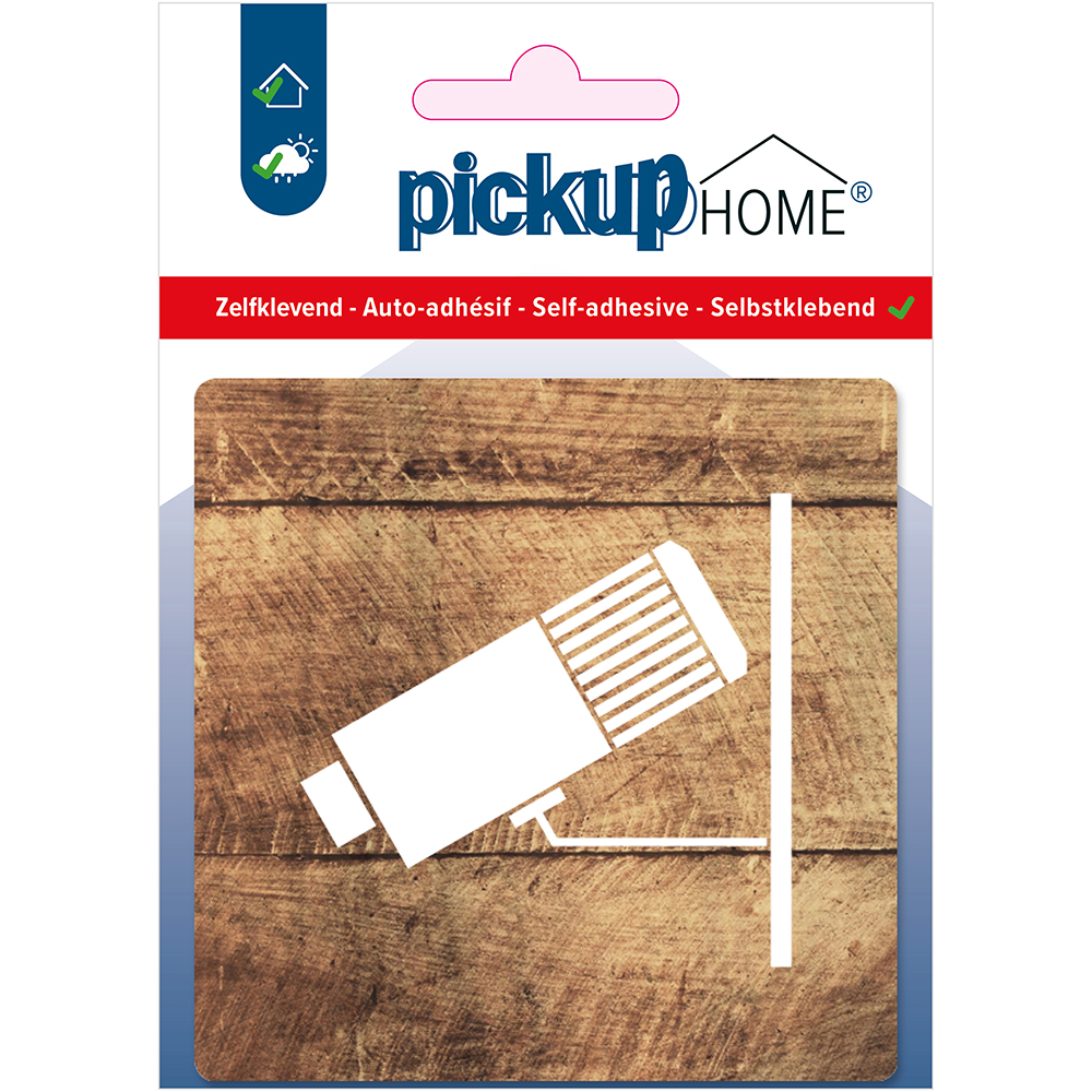 bord camerabewaking houtlook - 90x90x3 mm acrylaat