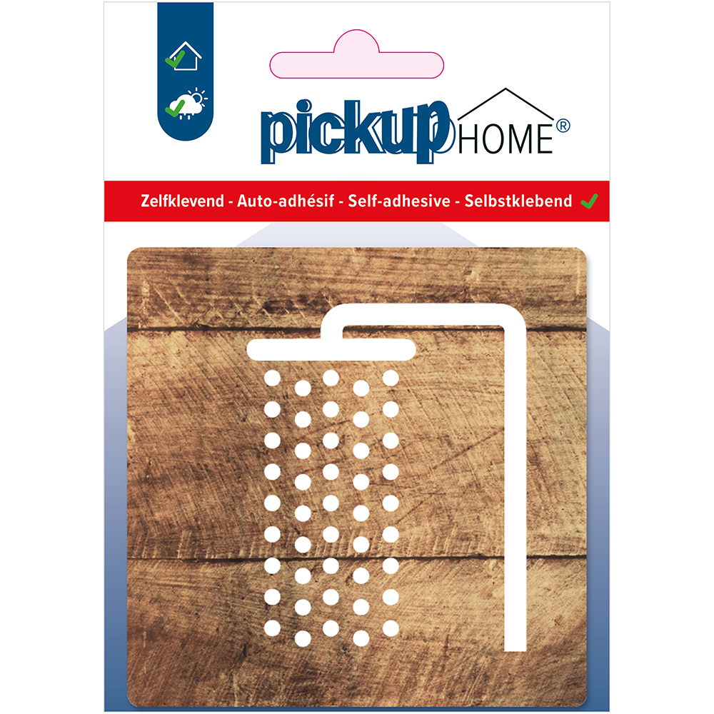bord douche houtlook - 90x90x3 mm acrylaat