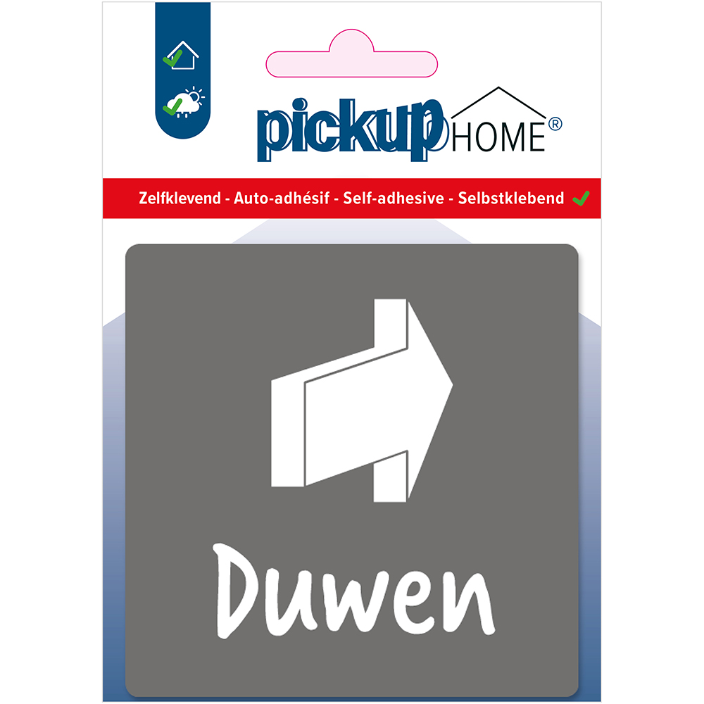 bord duwen grijs - 90x90x3 mm acrylaat