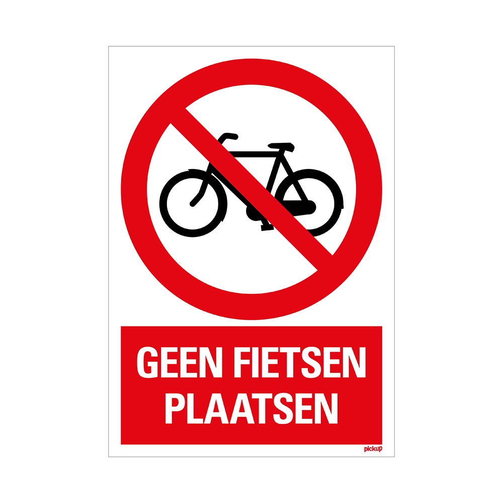 bord geen fietsen plaatsen - 230x330 mm