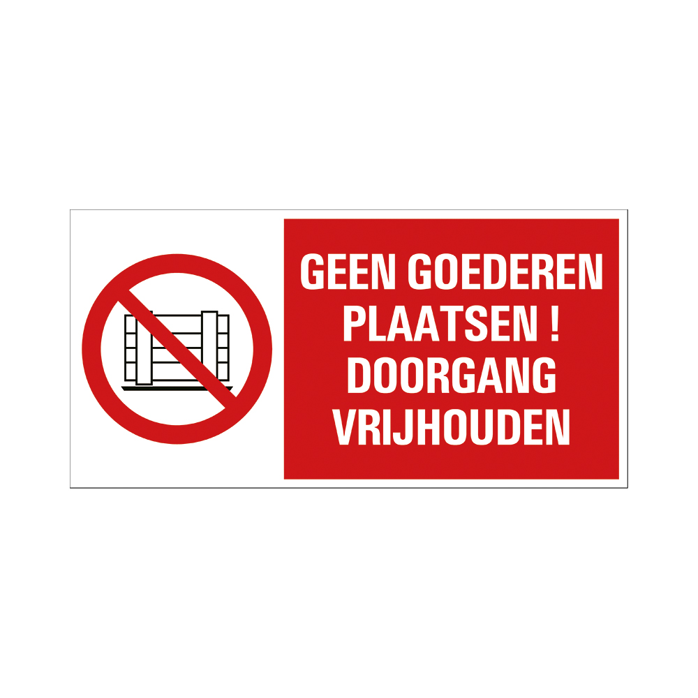 bord geen goederen plaatsen! - 150x300 mm