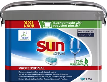 Sun Pro Formula All-In-One Vaatwastabletten, Emmer Van 200 Stuks