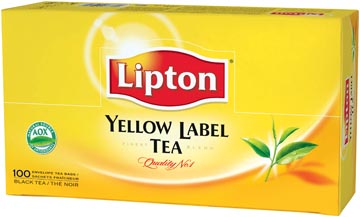 Lipton Thee, Yellow Label Tea, Pak Van 100 Zakjes 46865
